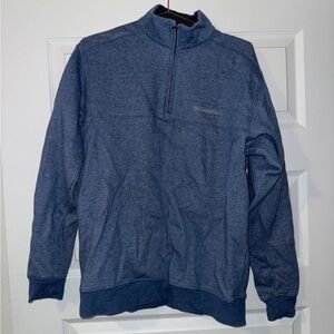 Columbia Men's Heathered Blue Zip-Up Sweater